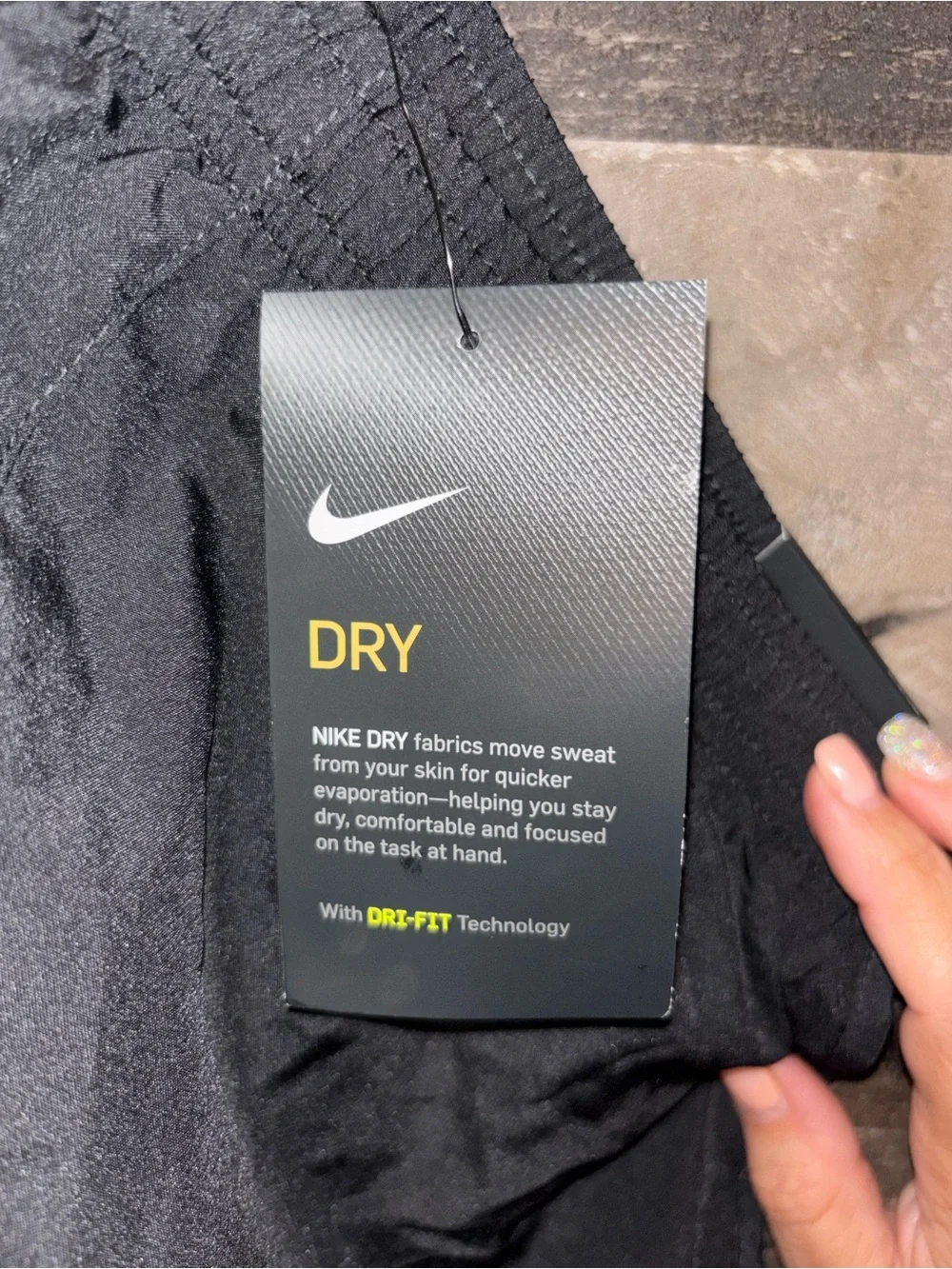 NWT Nike Black Girls Medium Plus size Athletic Shorts with White Swoosh